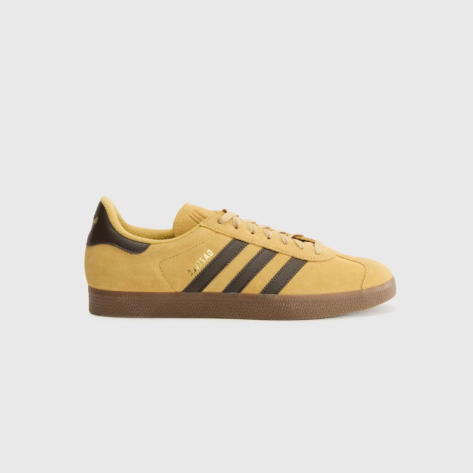Adidas Gazelle Golden Beige Dark Brown Gold Metallic