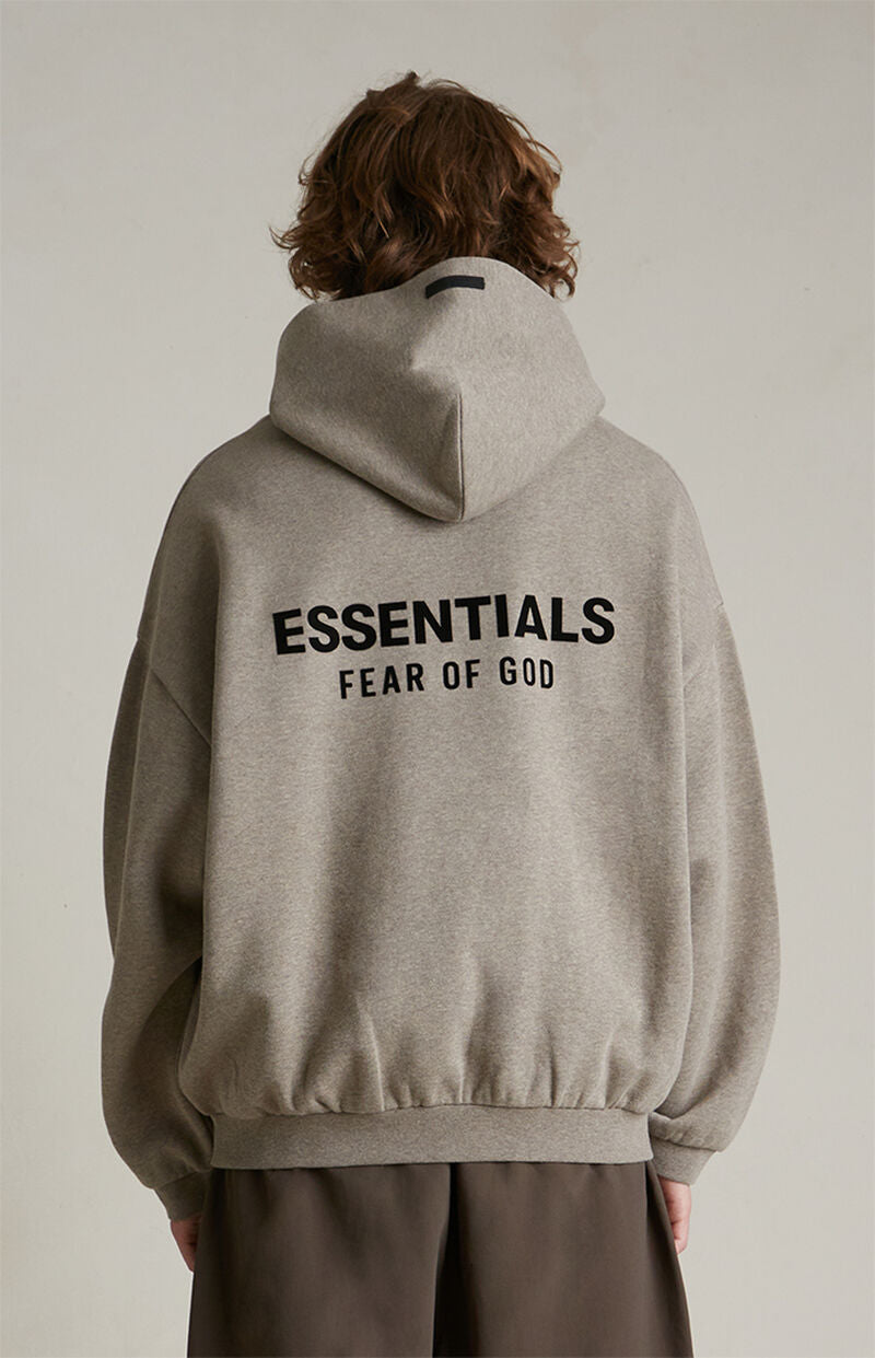 Fear Of God Essentials Fleece Hoodie (FW24) Heather Gray
