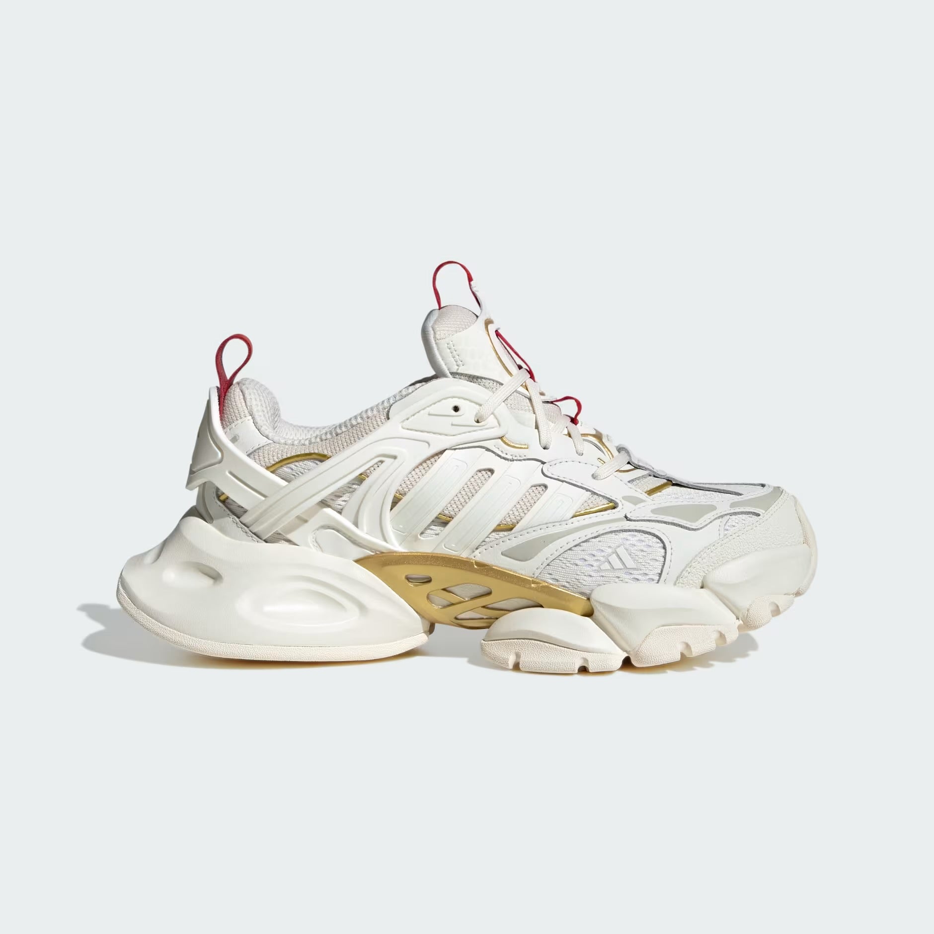 Adidas XLG Runner Deluxe Off White Gold Metallic Red
