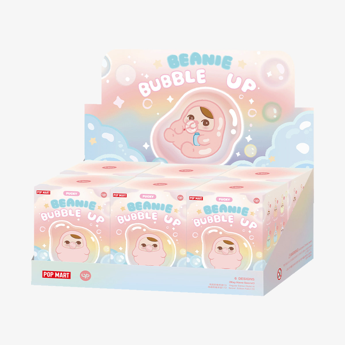 Pop Mart Pucky Beanie Bubble Up Series Sealed Case (6 Blind Box)