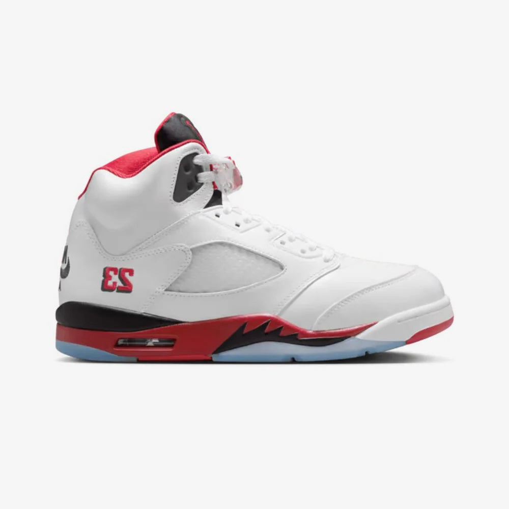 Jordan 5 Fire Red Black Tongue