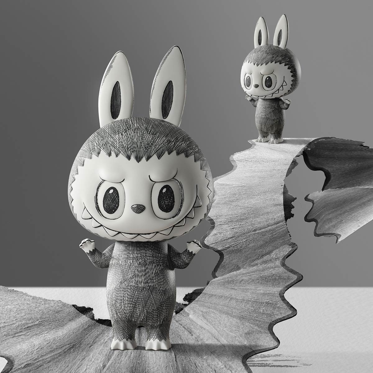 POP Mart Mega Labubu Sketch 1000%