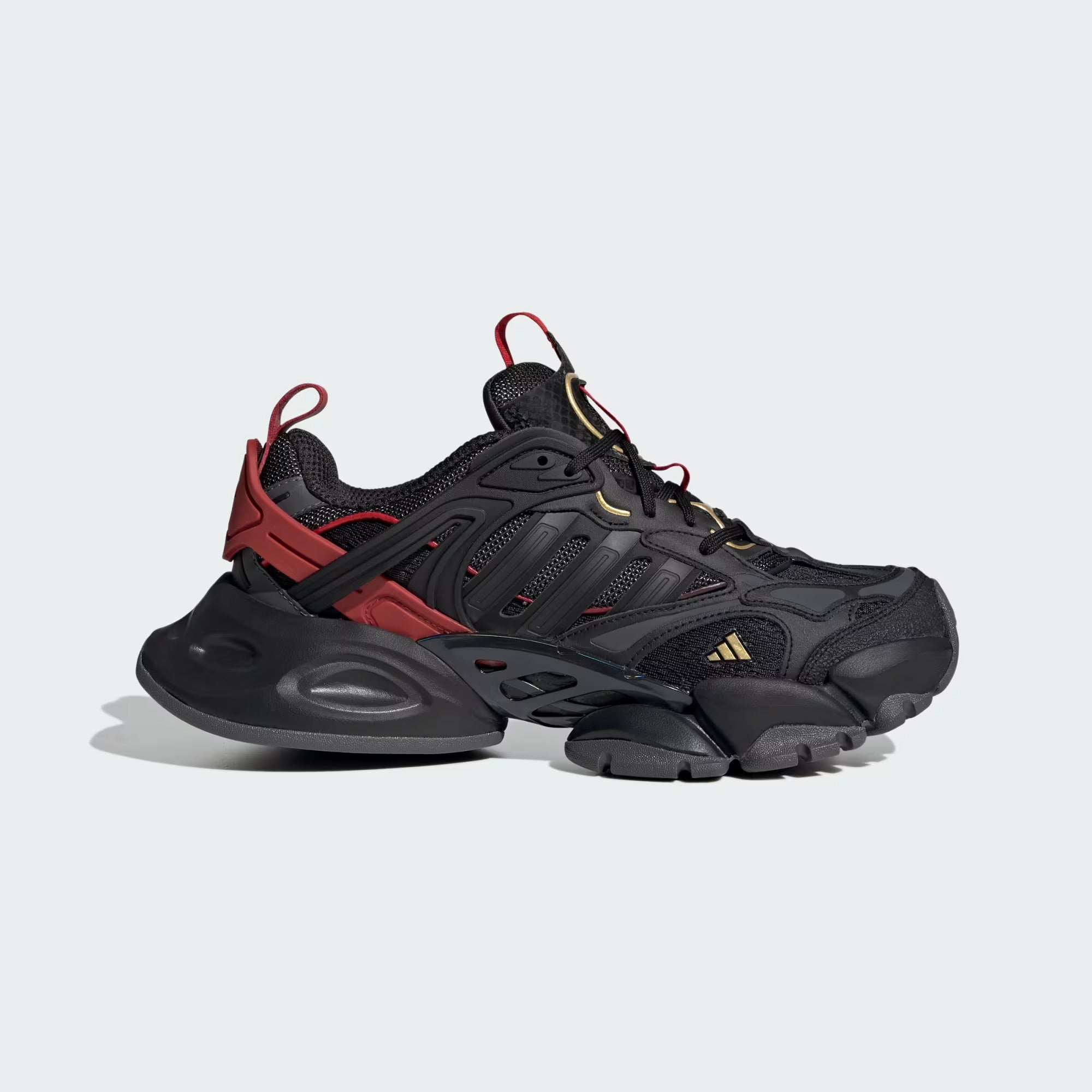 Adidas XLG Runner Deluxe Black Gold Metallic Red