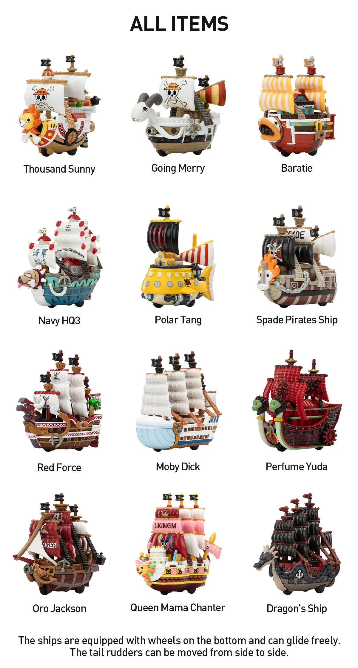 Pop Mart One Piece The Grand Line Series Vehicles Figure Sealed Case (12 Blind Box)