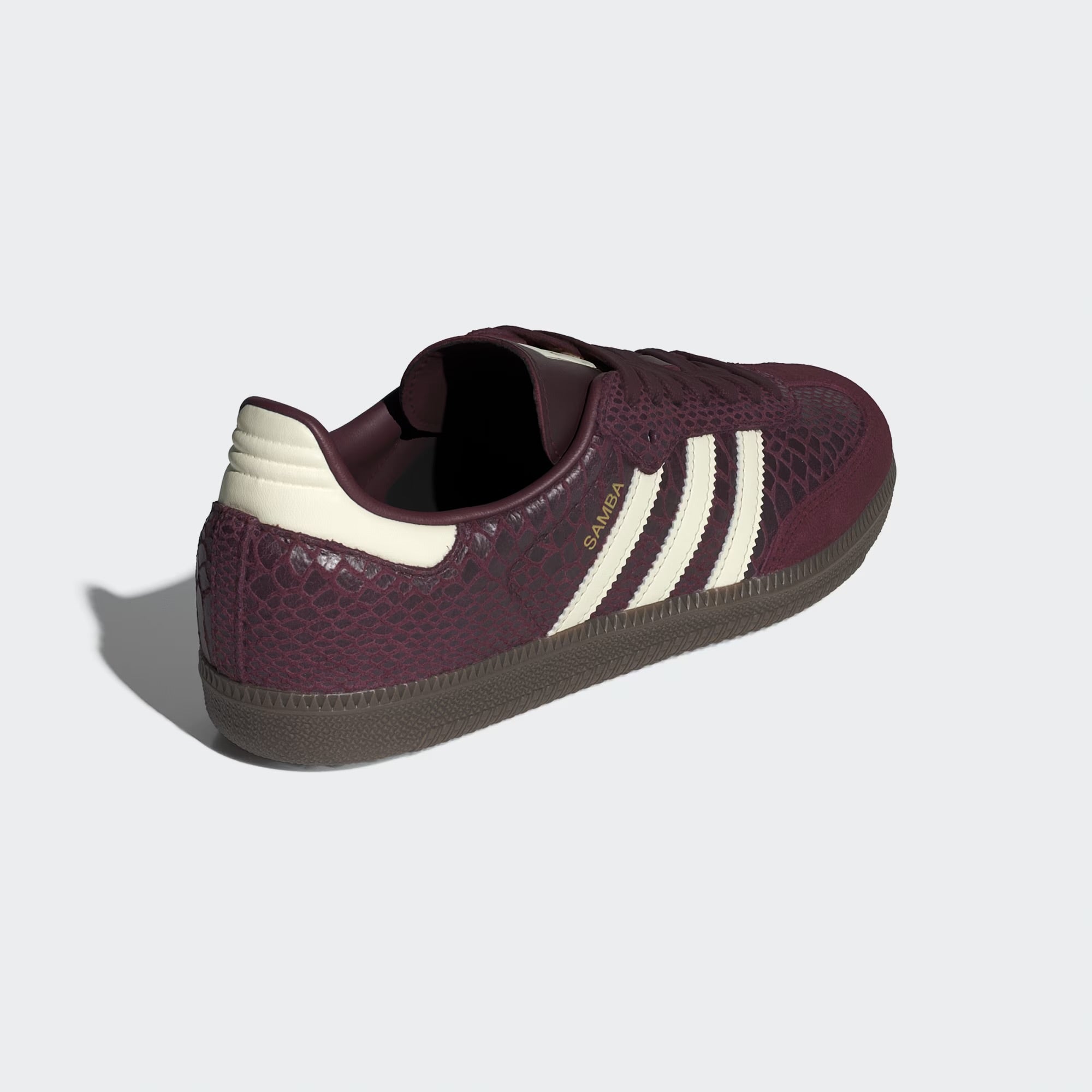 Adidas Samba Snakeskin Maroon Cream White
