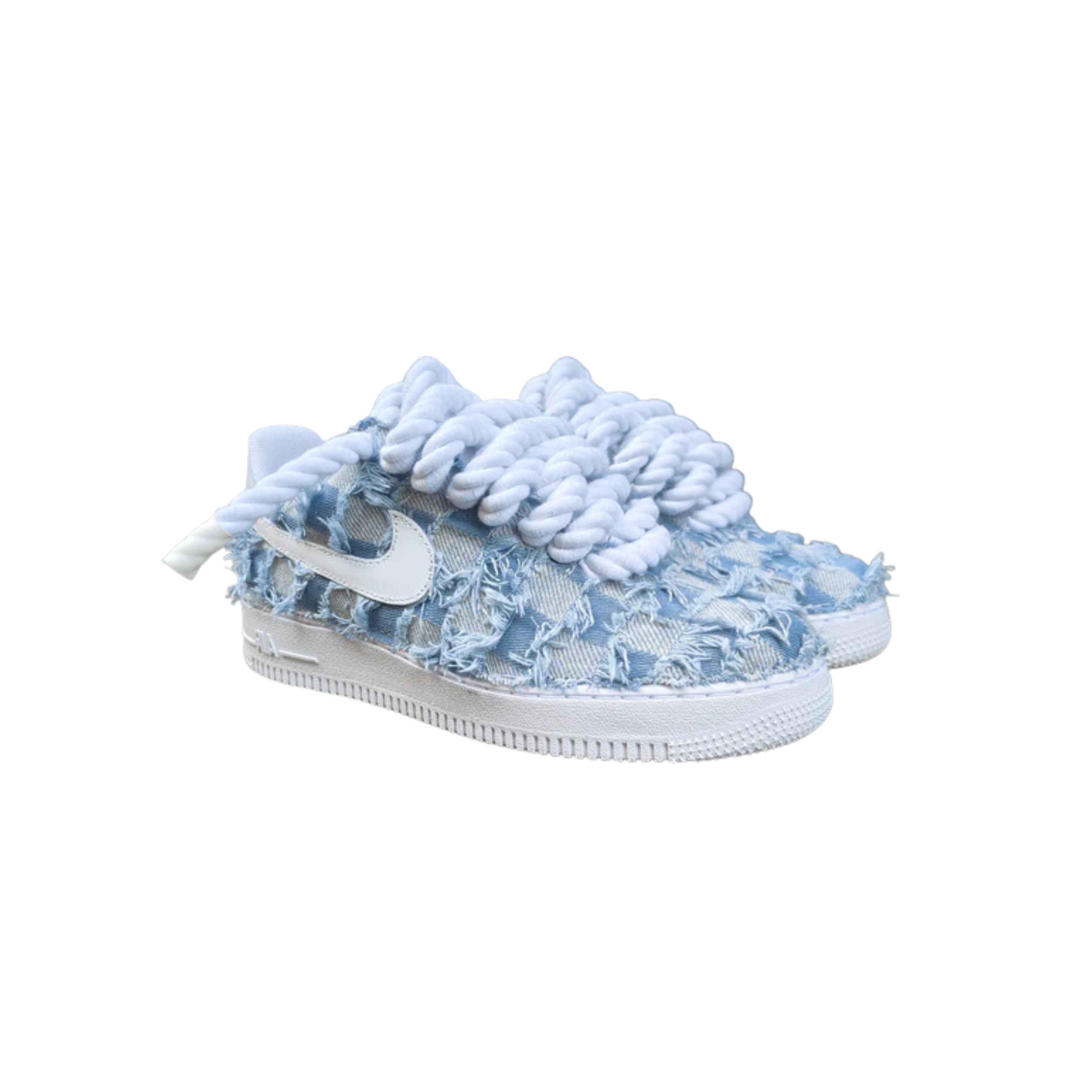 Jean Nike Air Force 1 Rope Custom Denim v1