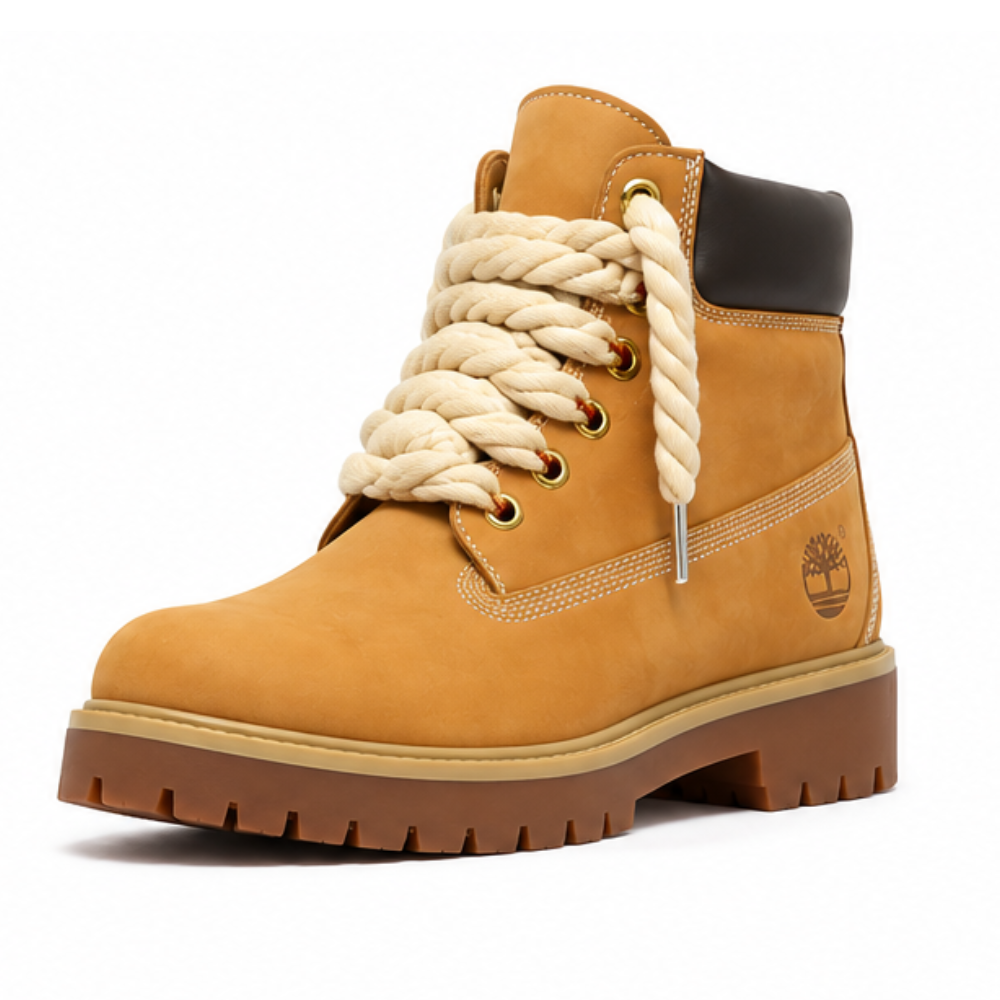 Timberland® Stivale Impermeabile Premium 6-Inch in giallo Custom Corda Rope Laces