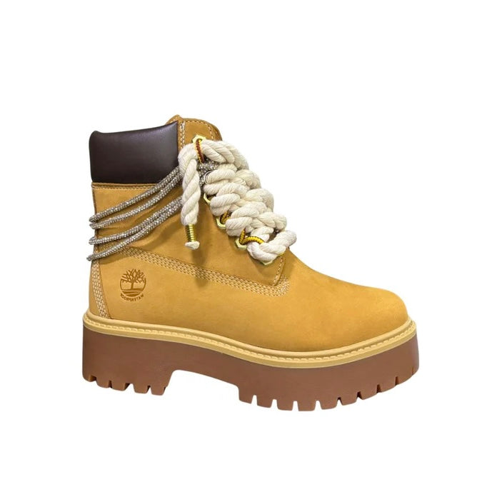 Timberland® Stivale Impermeabile Platform Premium Stone Street Giallo Custom Corda Rope Laces Swarovski