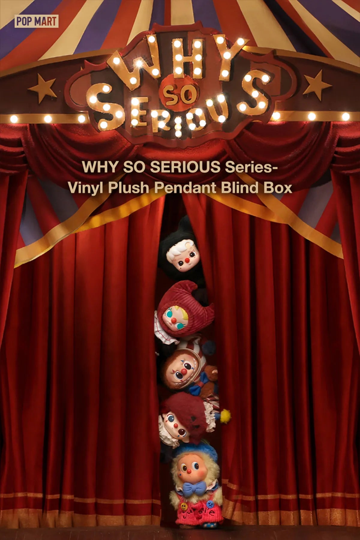 Pop Mart Why So Serious Series Labubu Vinyl Plush Pendant Sealed Case (8 Blind Boxes)
