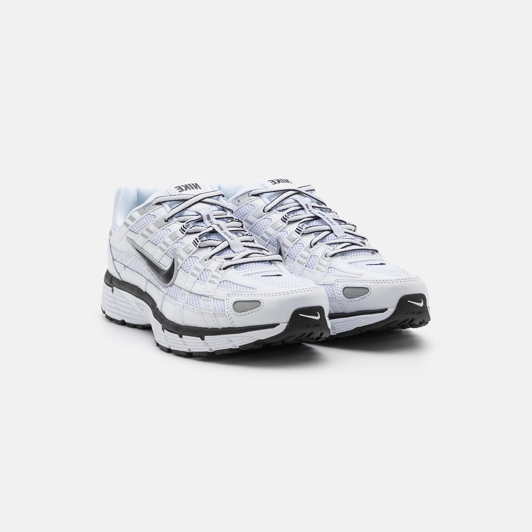 Nike P-6000 White Metallic Silver Black