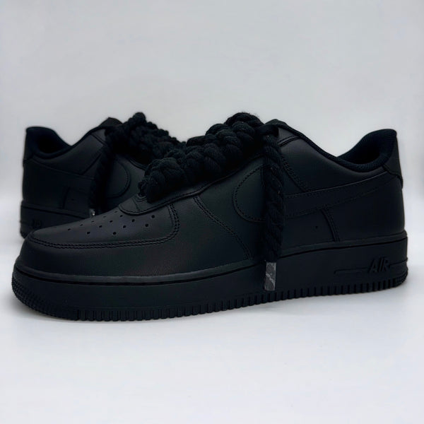 Nike Air Force 1 Rope Laces Custom Black