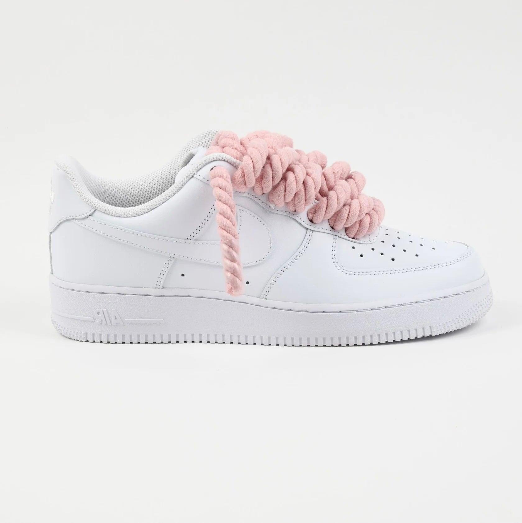 Nike Air Force 1 Rope Laces Custom Rose - Madonnina Resell