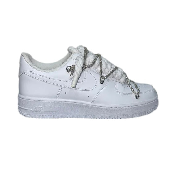 Nike Air Force 1 Low '07 Custom White Rope Laces Off