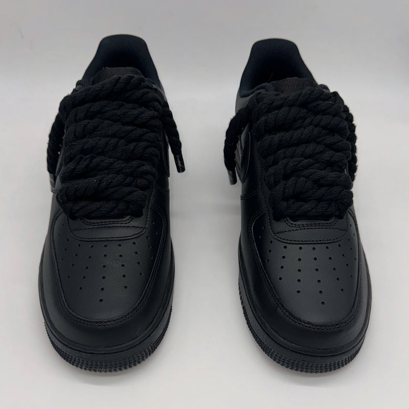 Nike Air Force 1 Rope Laces Custom Black