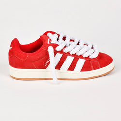 Red Adidas Campus 00 Rope Laces Custom White