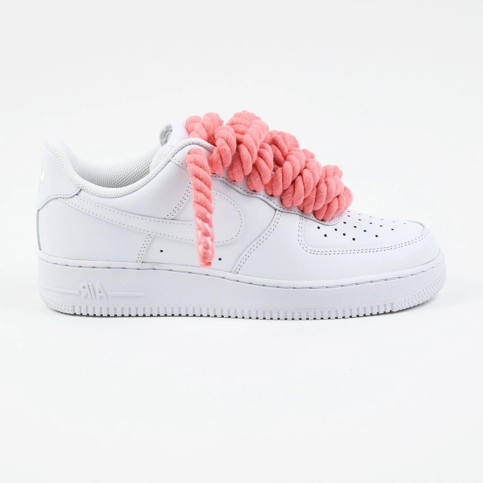 Nike Air Force 1 Rope Laces Custom Coral - Madonnina Resell