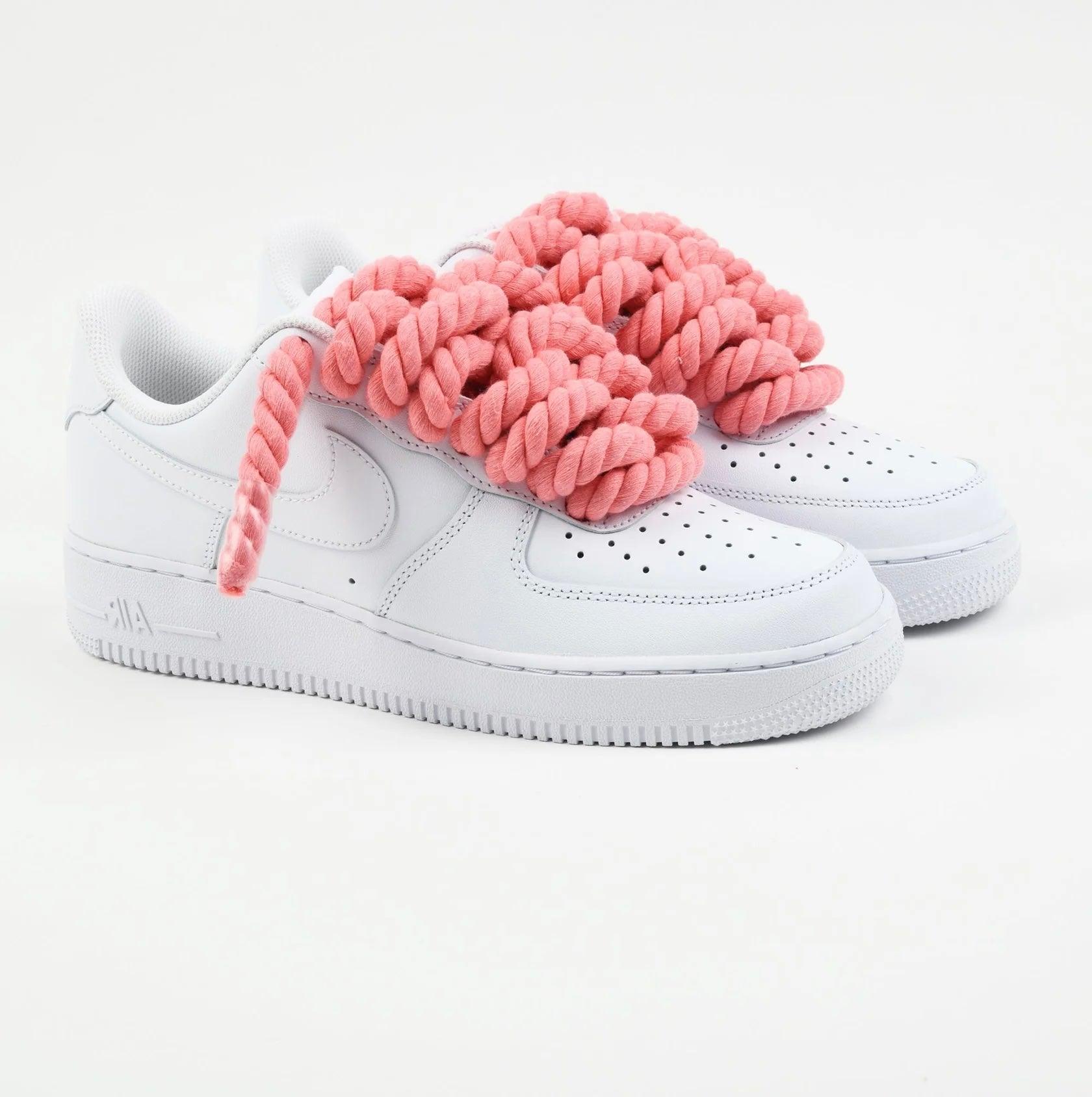 Nike Air Force 1 Rope Laces Custom Coral - Madonnina Resell