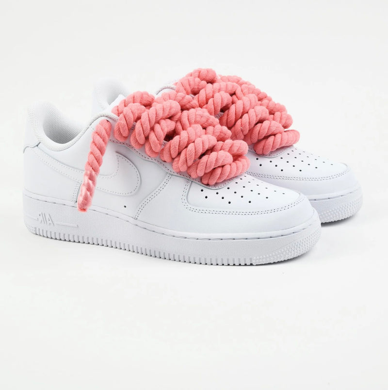 Nike Air Force 1 Rope Laces Custom Coral