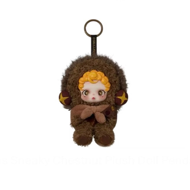 Pop Mart SKULLPANDA You Found Me! Series Sneaky Chestnut Plush Doll Pendant