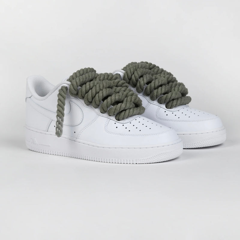 Nike Air Force 1 Rope Laces Custom Dark Green