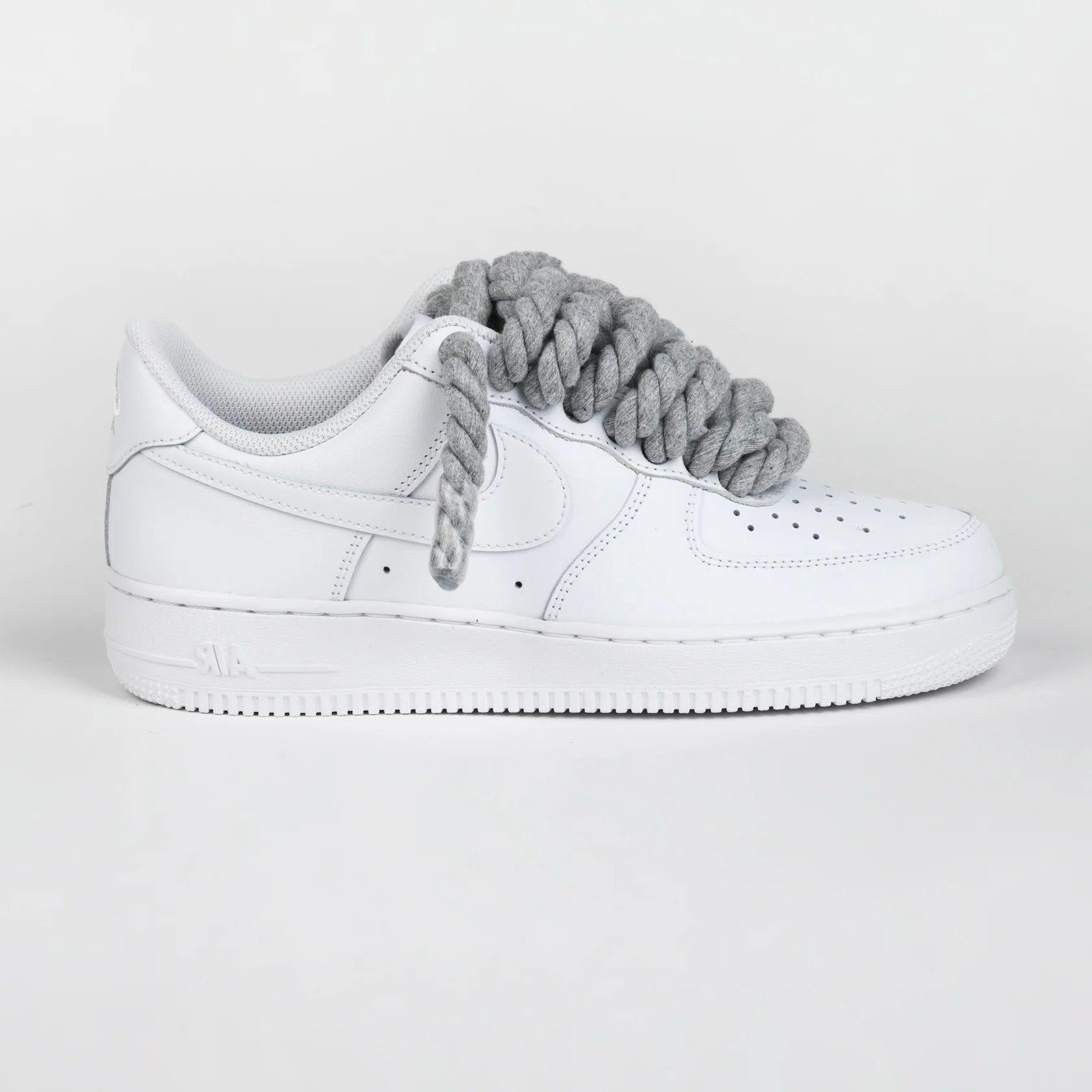 Nike Air Force 1 Rope Laces Custom Grey - Madonnina Resell