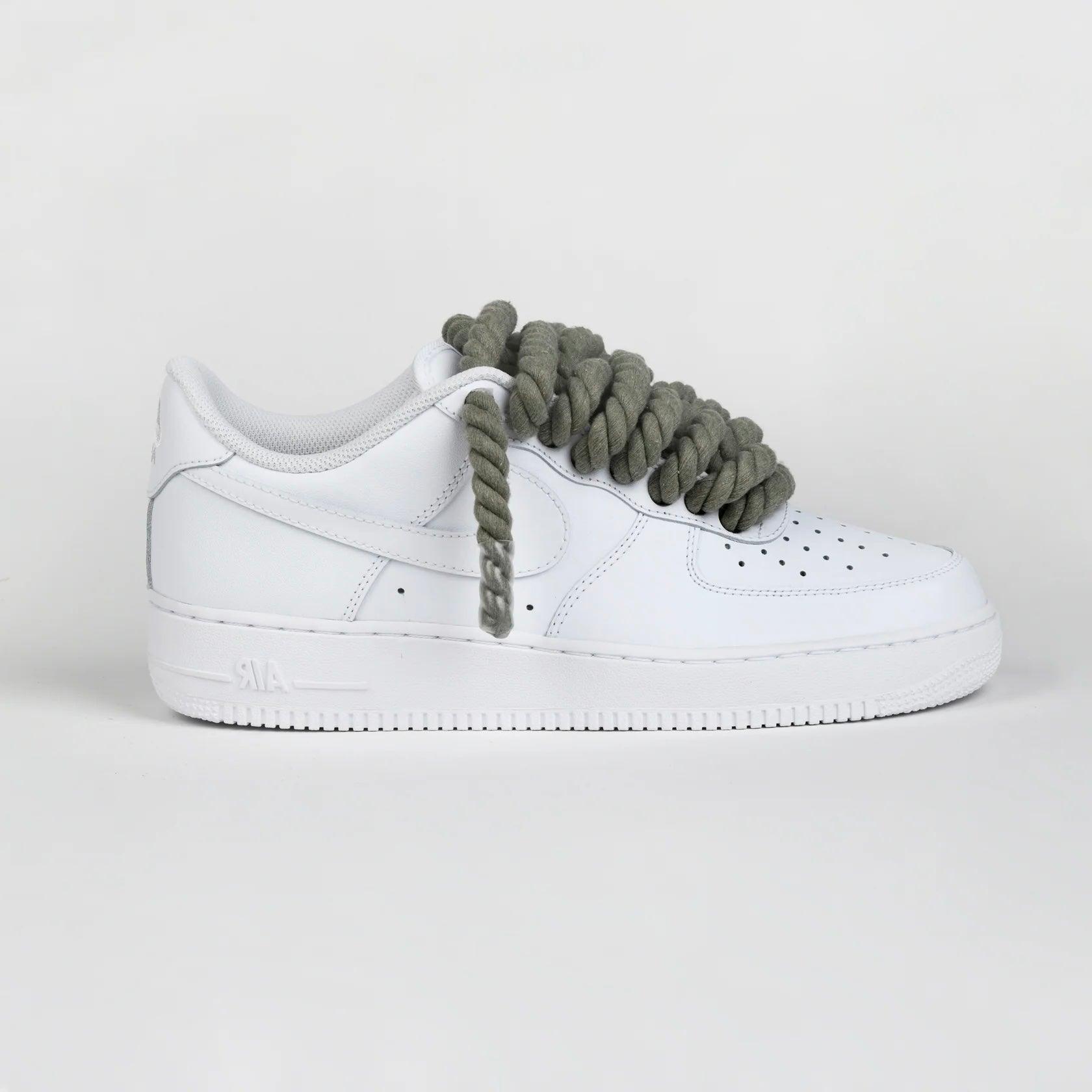 Nike Air Force 1 Rope Laces Custom Dark Green - Madonnina Resell