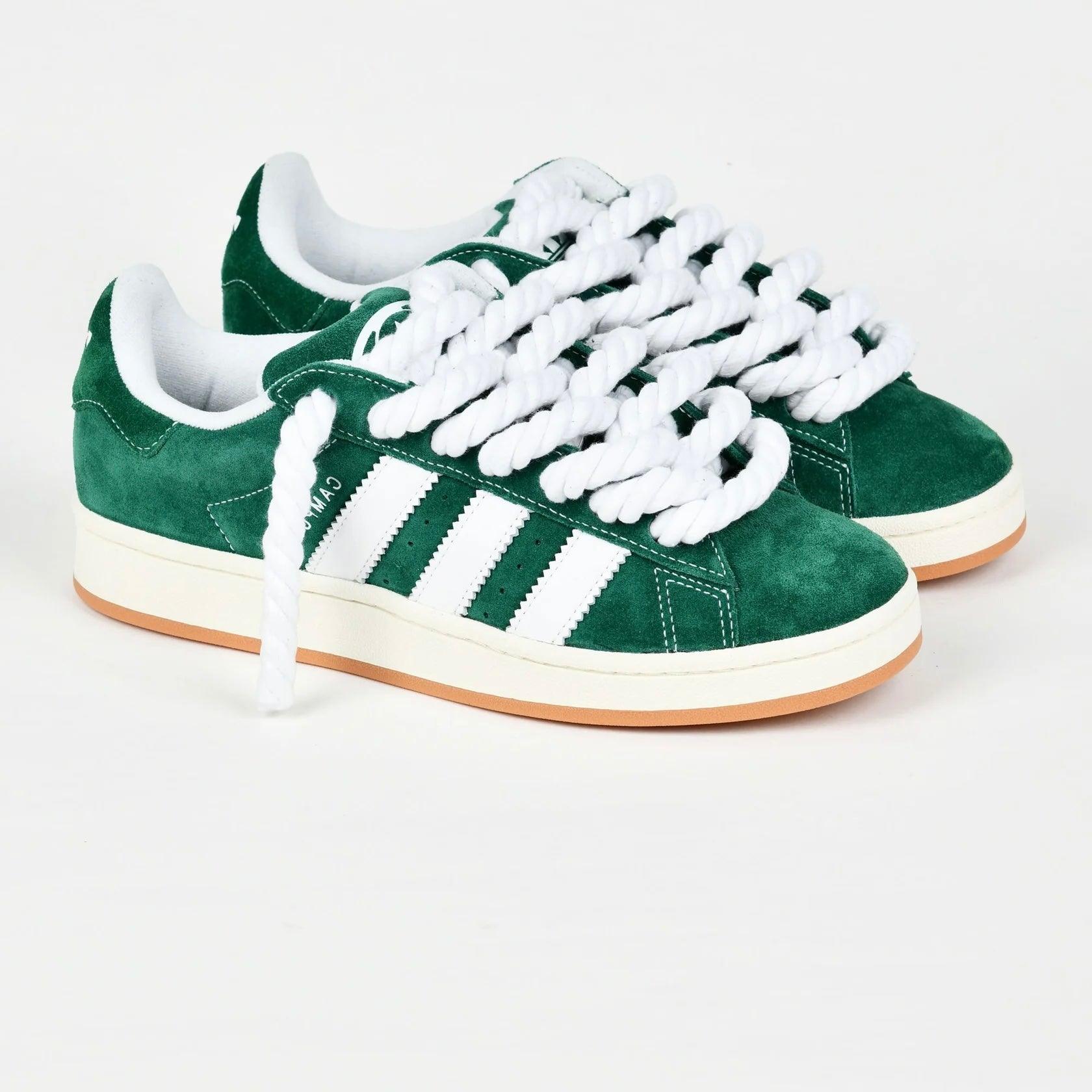 Green Adidas Campus 00 Rope Laces Custom White - Madonnina Resell