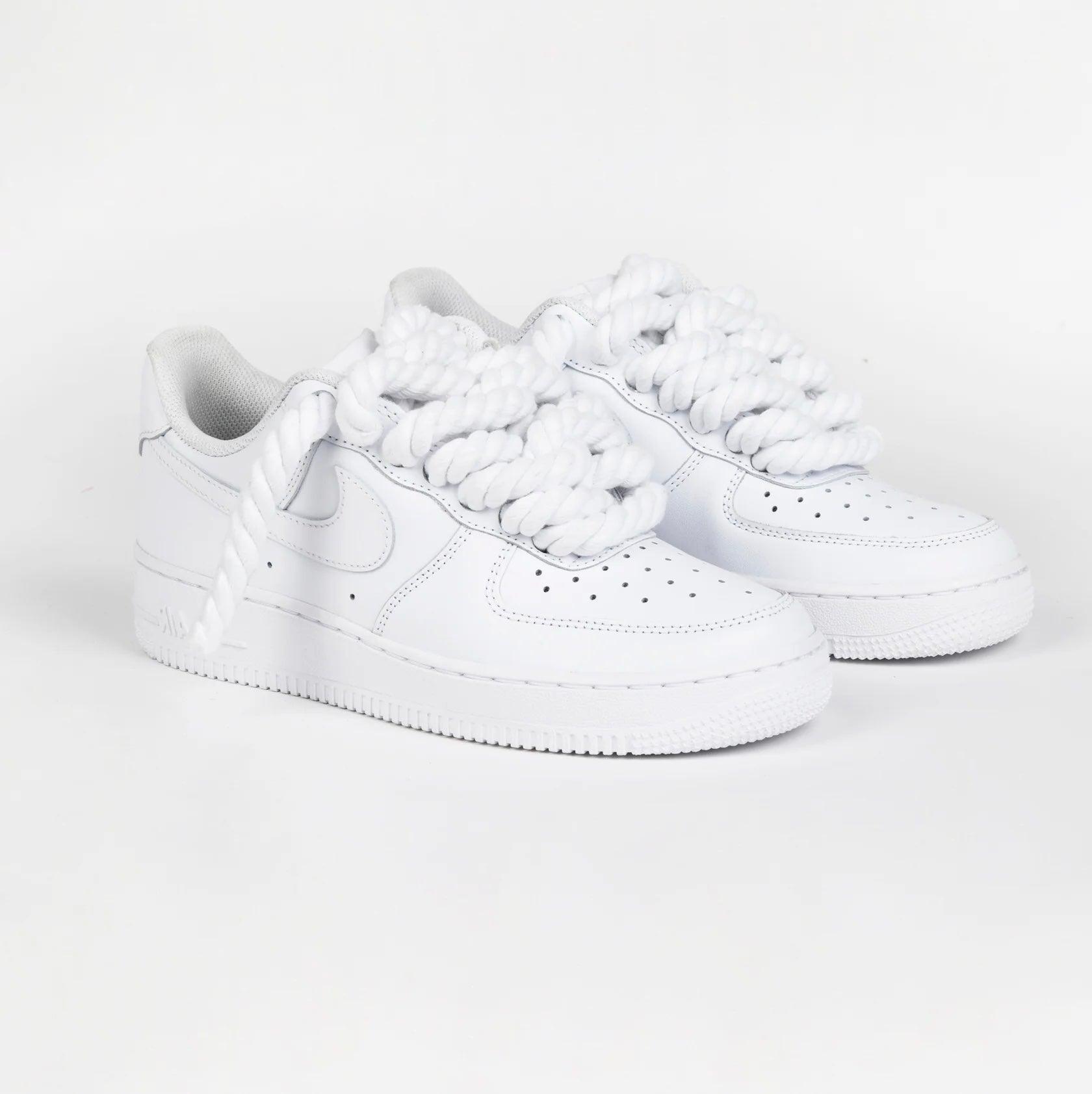 Nike Air Force 1 Rope Laces Custom White - Madonnina Resell