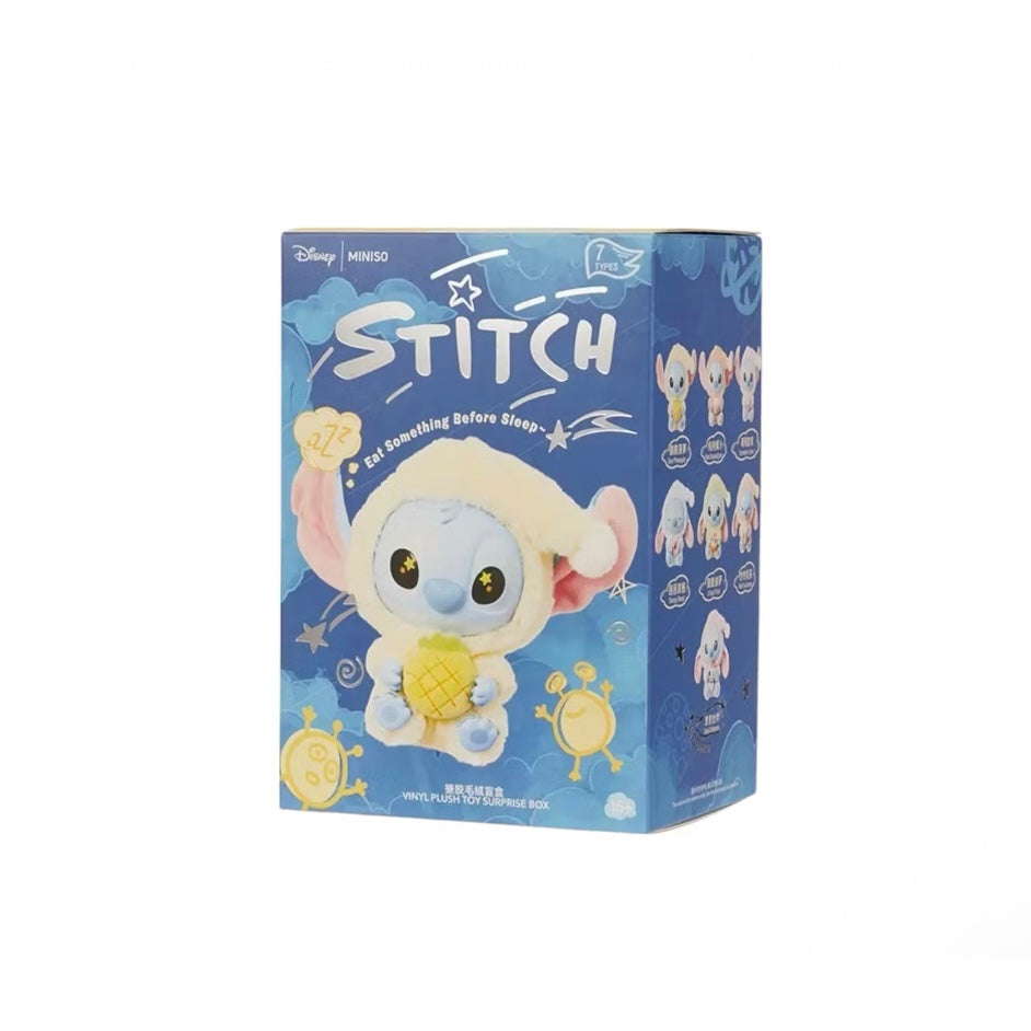 Miniso Top Toy Disney Stitch mangeant quelque chose avant de dormir porte-clés à pousser boîte aveugle unique