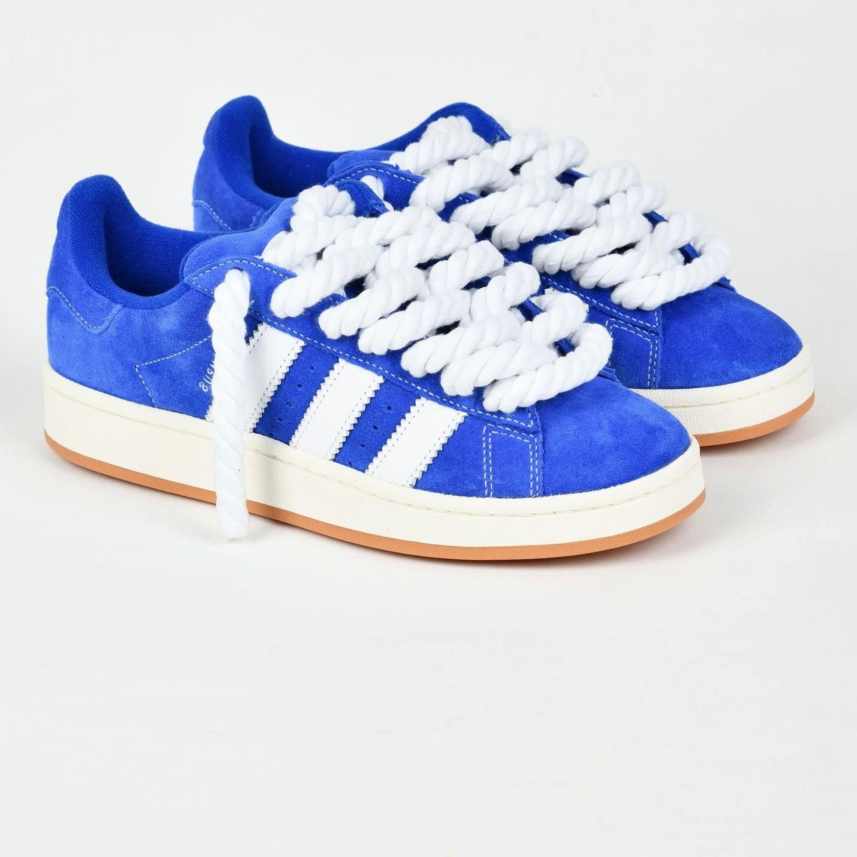 Blue Adidas Campus 00 Rope Laces Custom White - Madonnina Resell