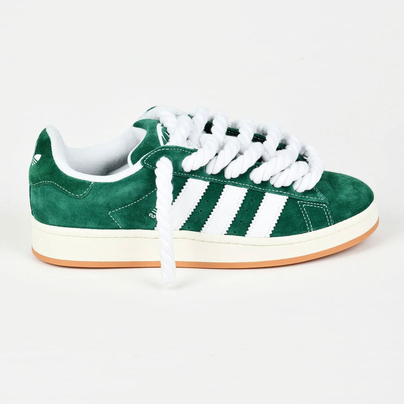 Green Adidas Campus 00 Rope Laces Custom White