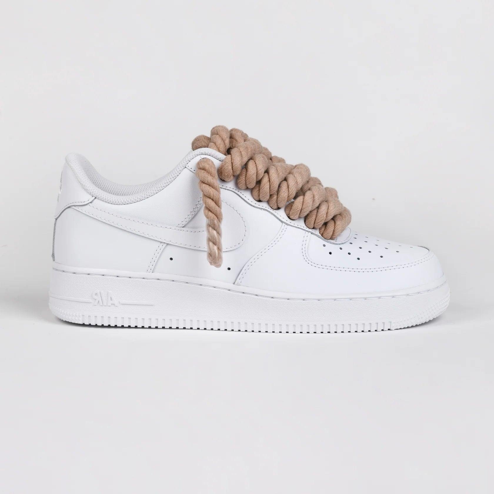 Nike Air Force 1 Rope Laces Custom Brown - Madonnina Resell