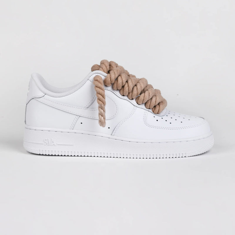 Nike Air Force 1 Rope Laces Custom Brown