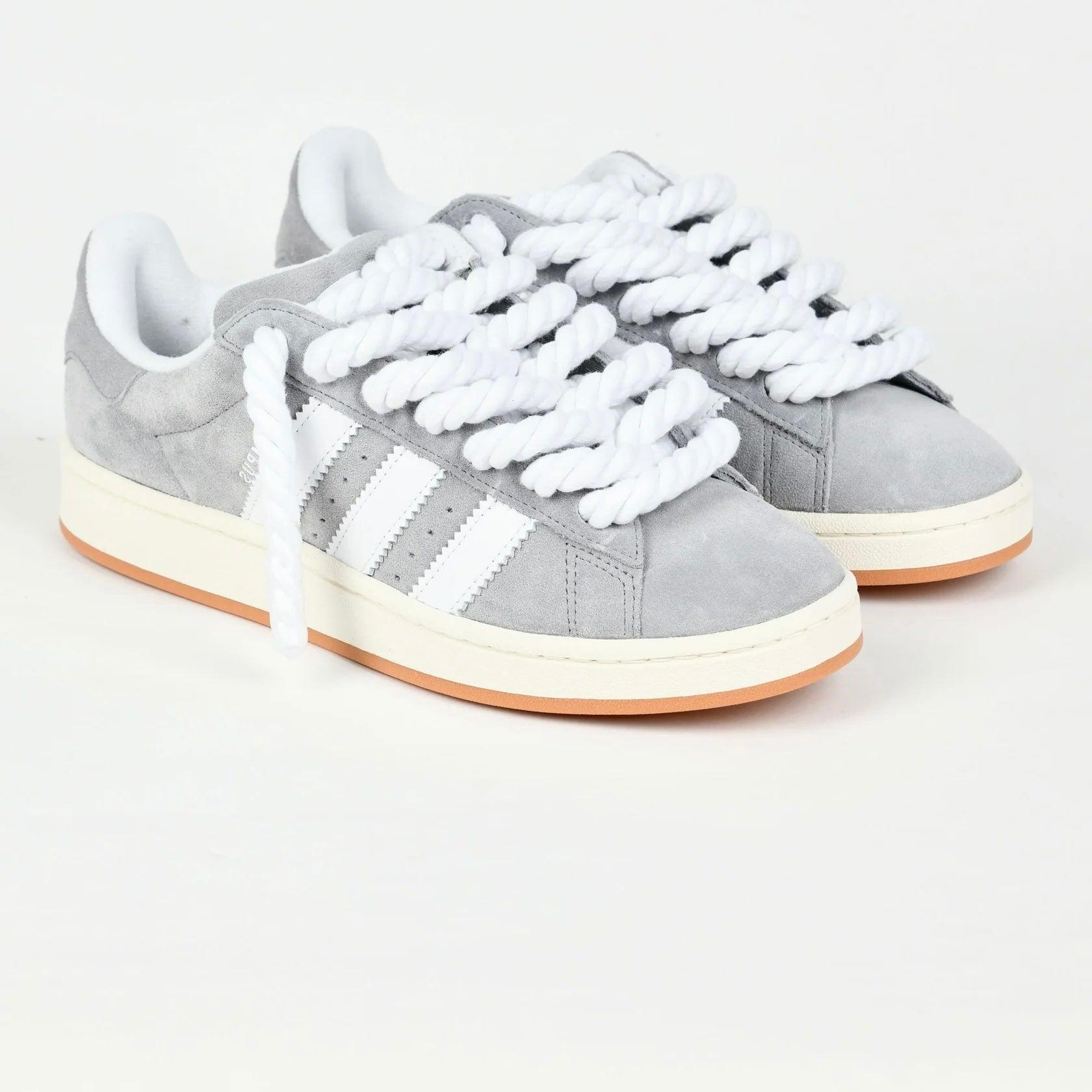 Grey Adidas Campus 00 Rope Laces Custom White - Madonnina Resell