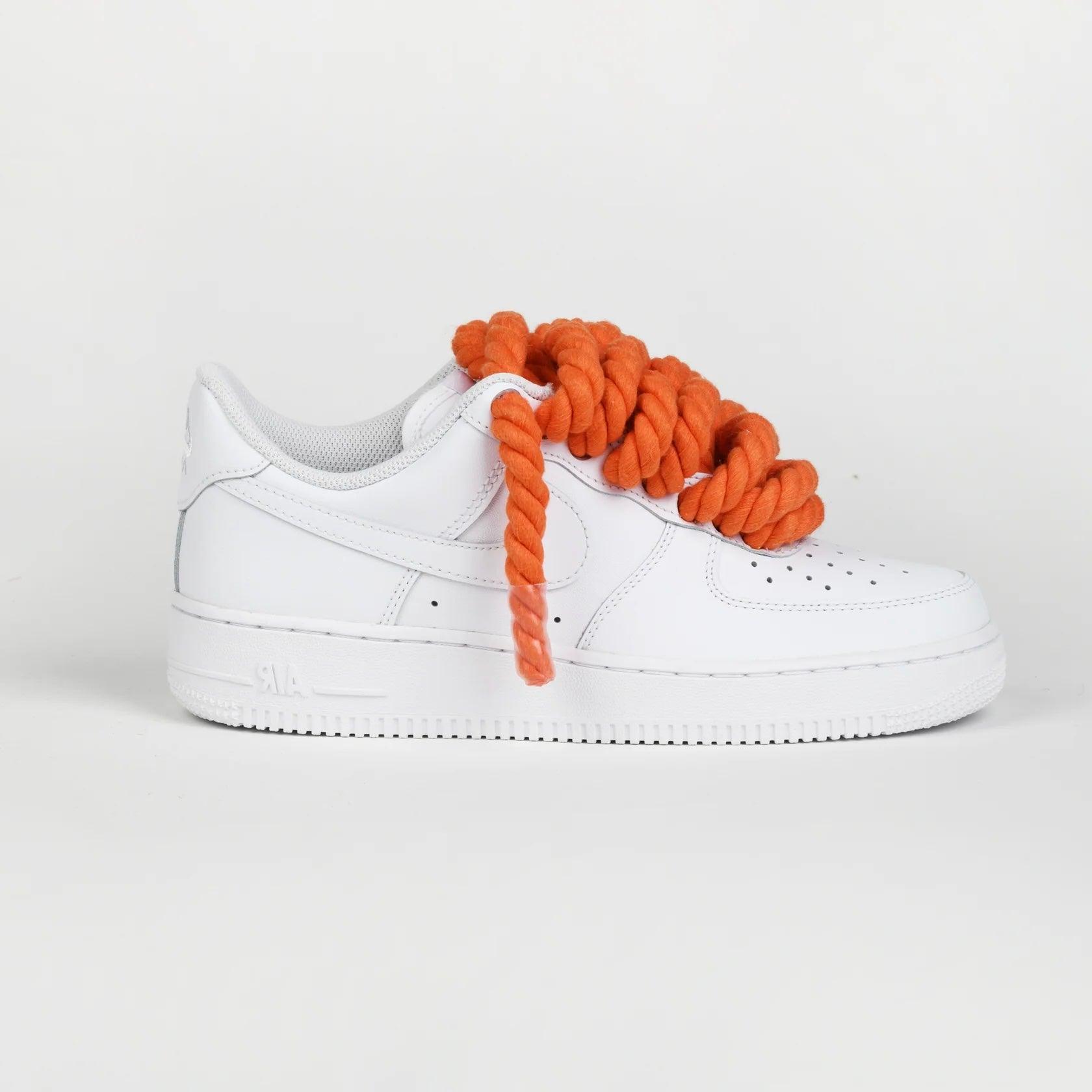 Nike Air Force 1 Rope Laces Custom Orange - Madonnina Resell