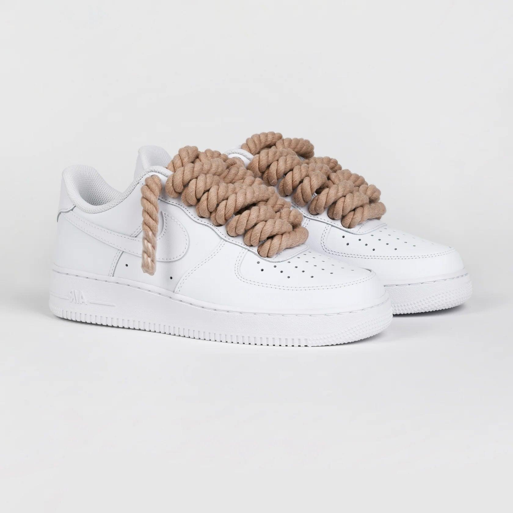 Nike Air Force 1 Rope Laces Custom Brown - Madonnina Resell