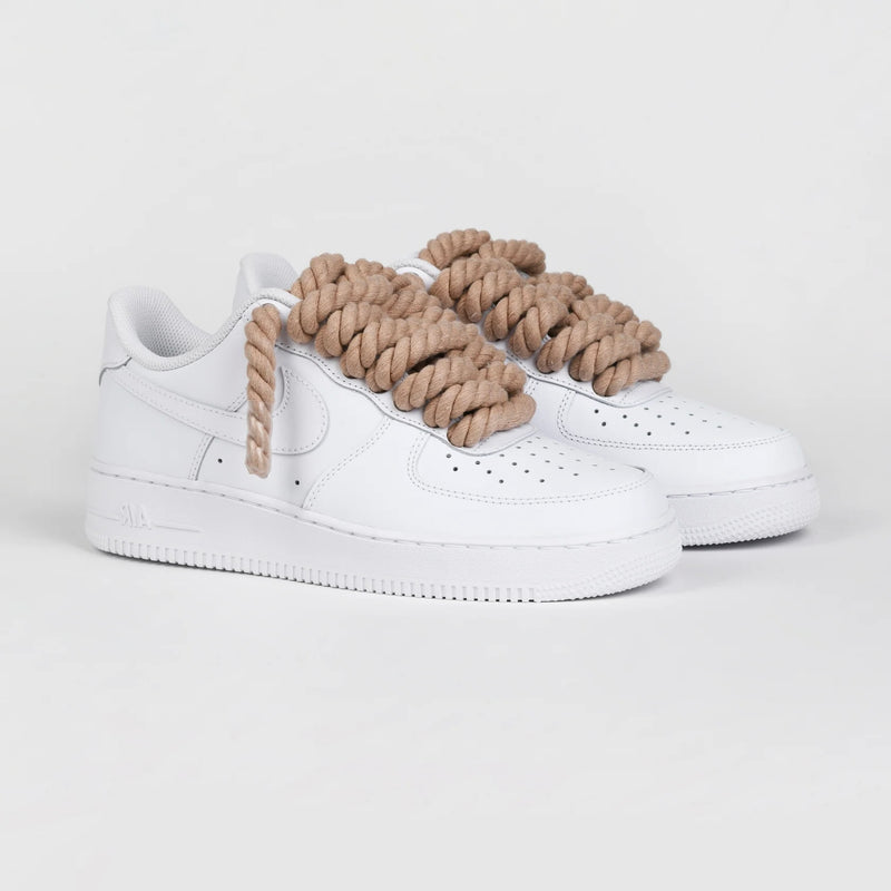 Nike Air Force 1 Rope Laces Custom Brown