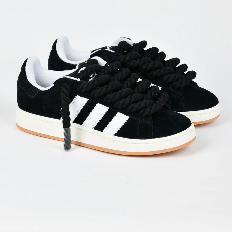 Black Adidas Campus 00 Rope Laces Custom Black