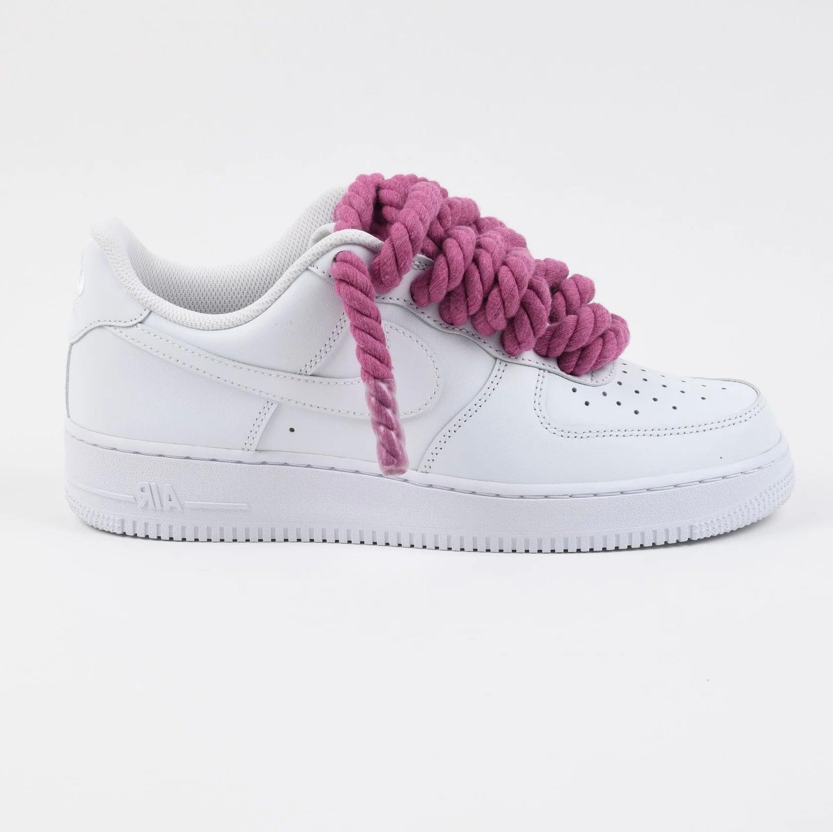 Nike Air Force 1 Rope Laces Custom Raspberry Pink - Madonnina Resell