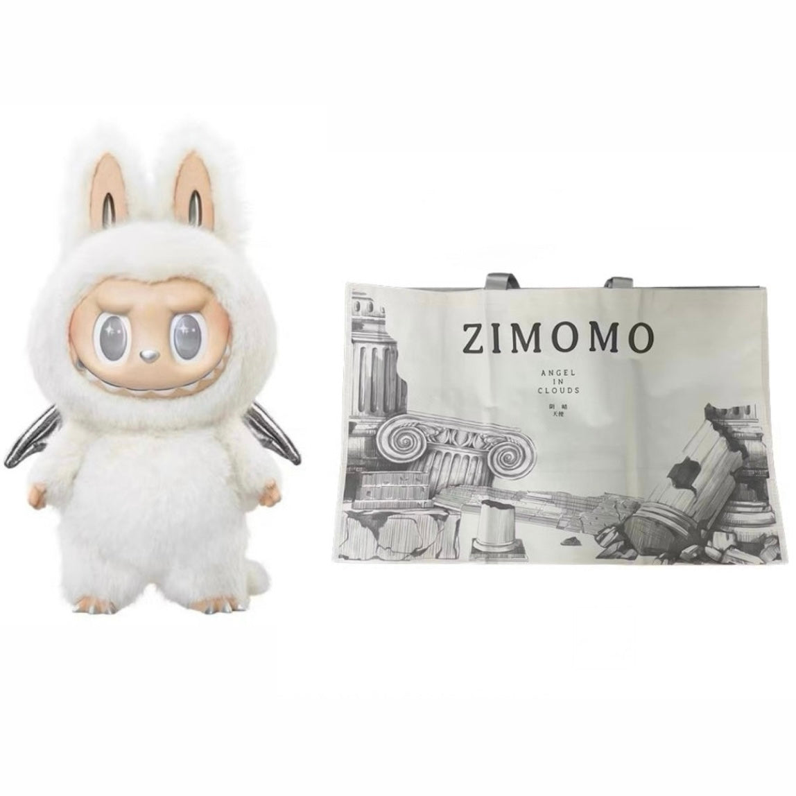 Pop Mart Labubu The Monsters ZIMOMO Angel In Clouds Figure Vinyl Plush Doll