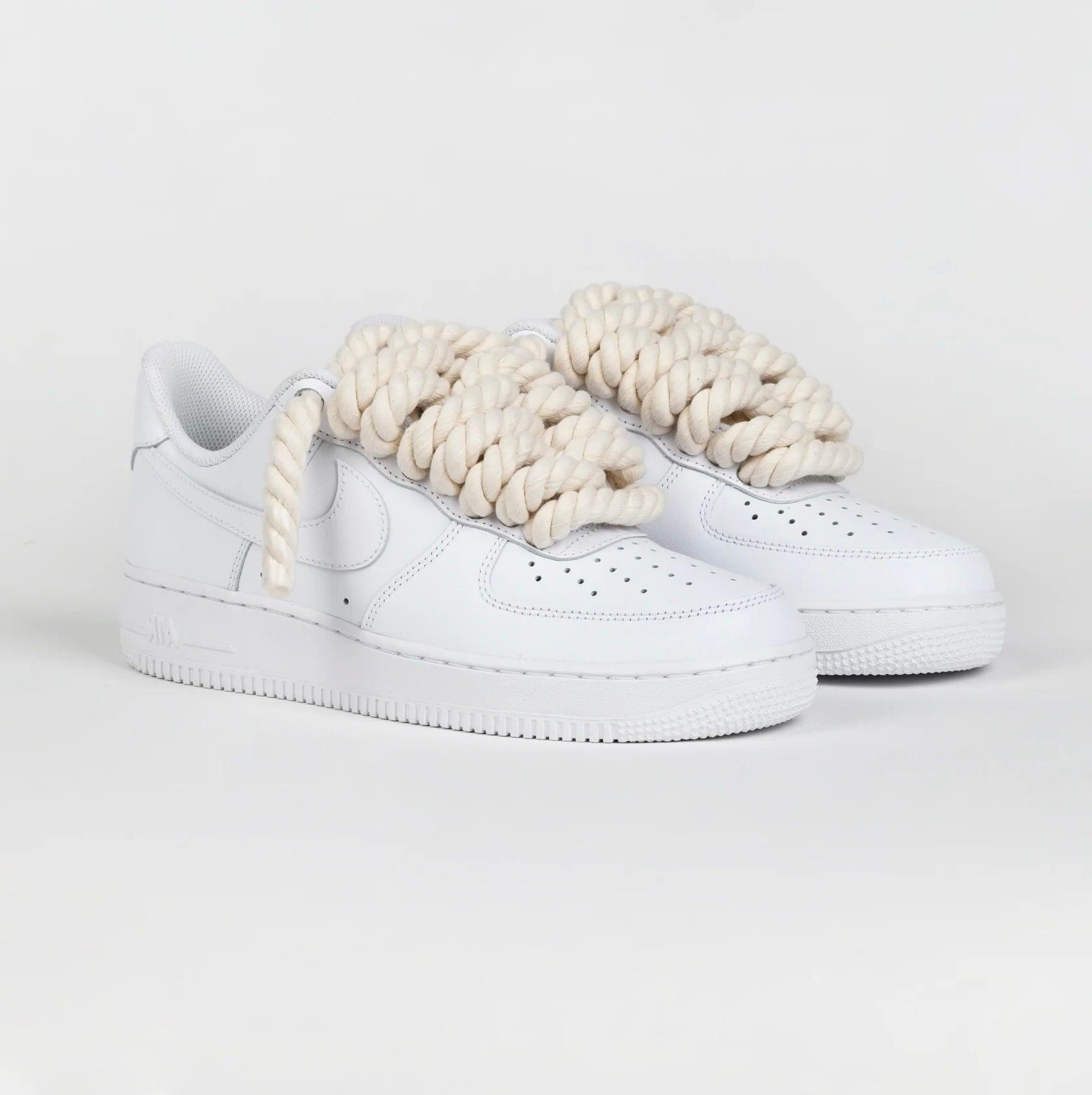 Nike Air Force 1 Rope Laces Custom Corda Beige - Madonnina Resell