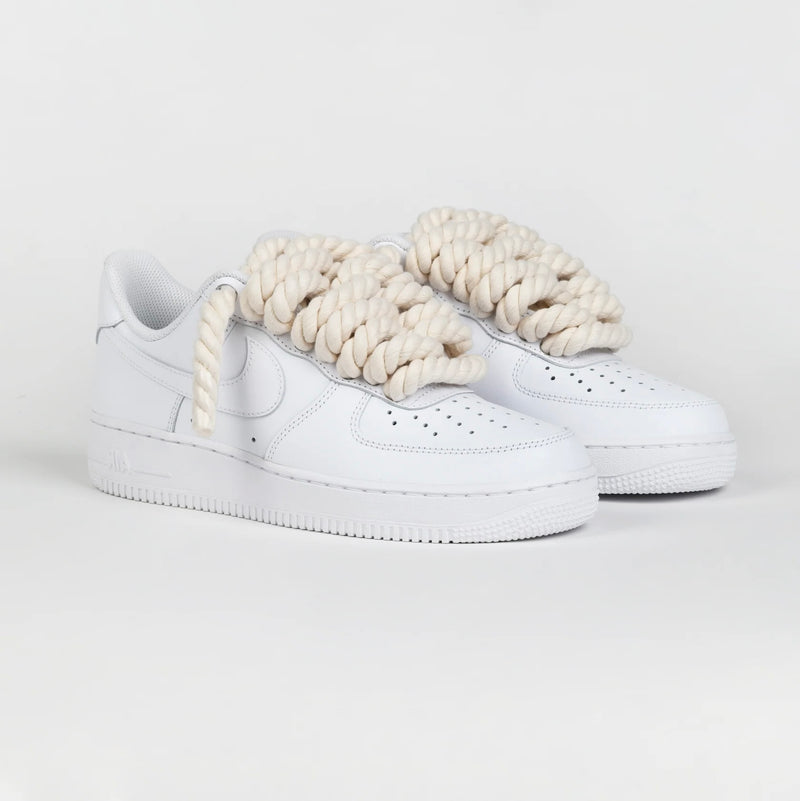 Nike Air Force 1 Rope Laces Custom Corda Beige