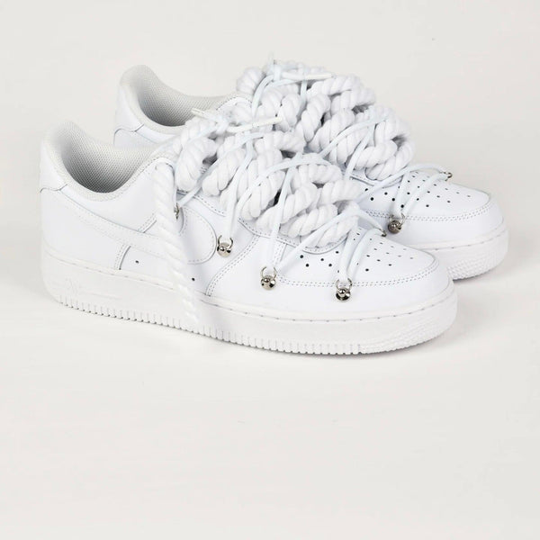 Nike Air Force 1 Custom White Rope Laces Elastic Laces - Madonnina Resell