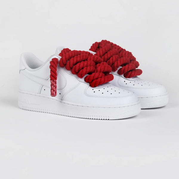 Nike Air Force 1 Rope Laces Custom Red