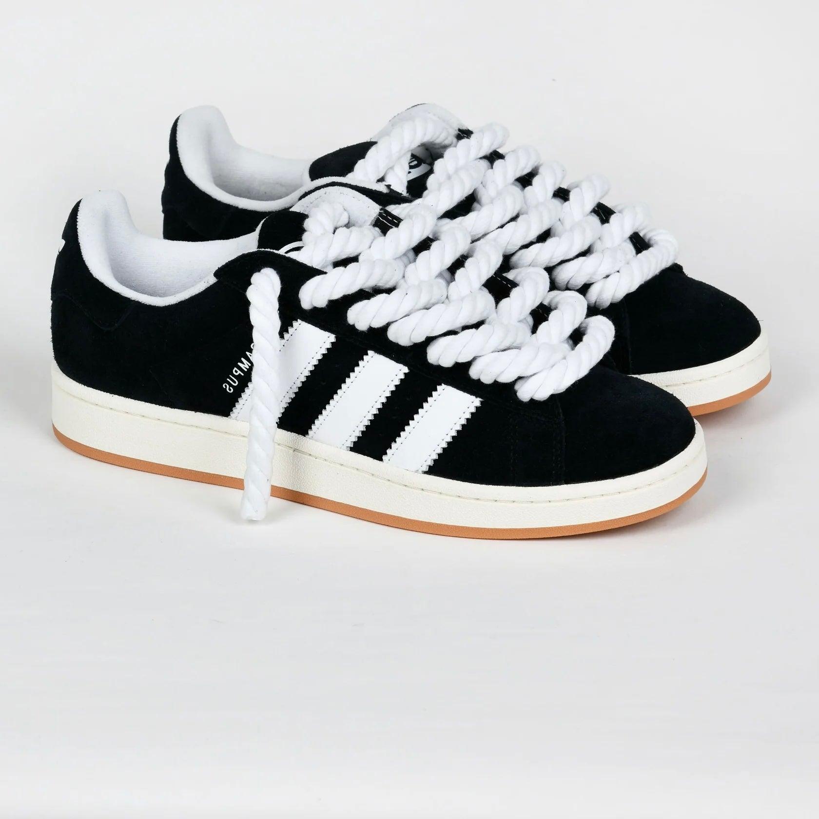 Black Adidas Campus 00 Rope Laces Custom WHITE - Madonnina Resell