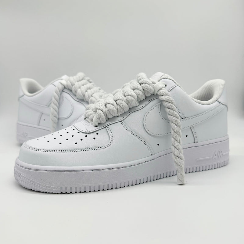 Nike Air Force 1 Rope Laces Custom White