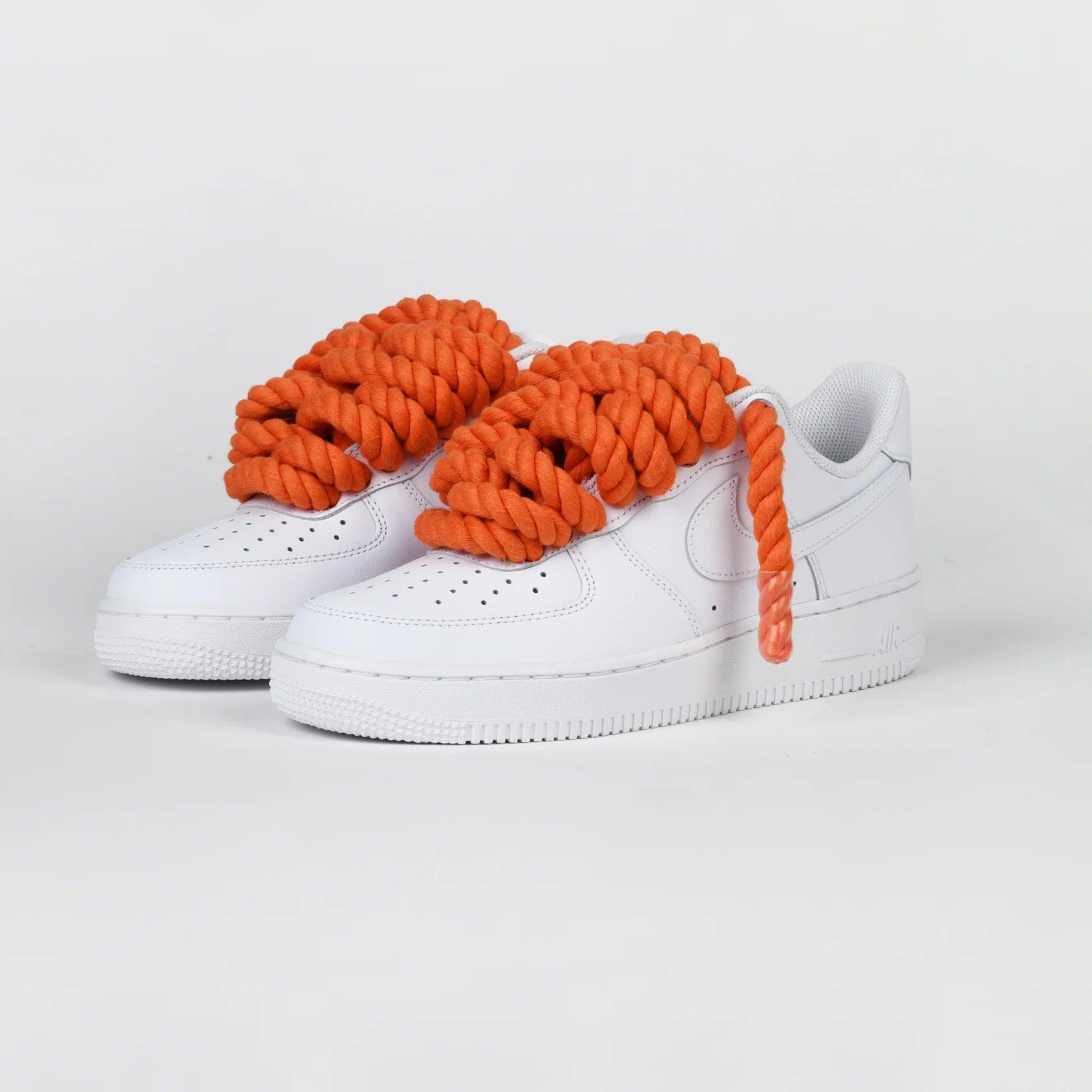 Nike Air Force 1 Rope Laces Custom Orange - Madonnina Resell