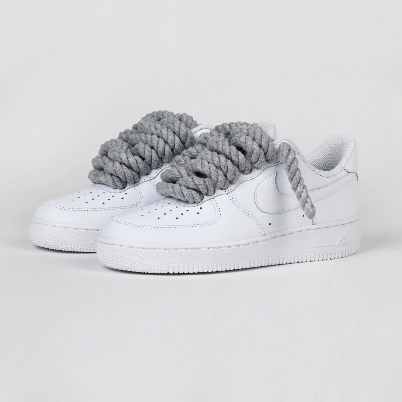 Nike Air Force 1 Rope Laces Custom Grey - Madonnina Resell