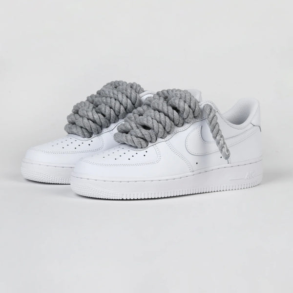 Nike Air Force 1 Rope Laces Custom Grey