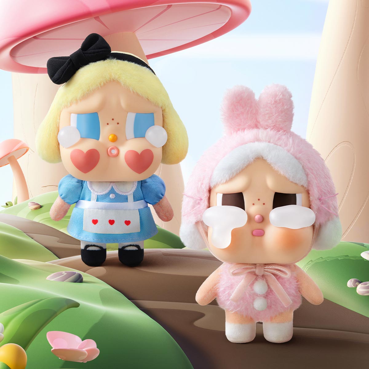 Pop Mart CryBaby Crying Again Series She’s Alice Vinyl Face Plush